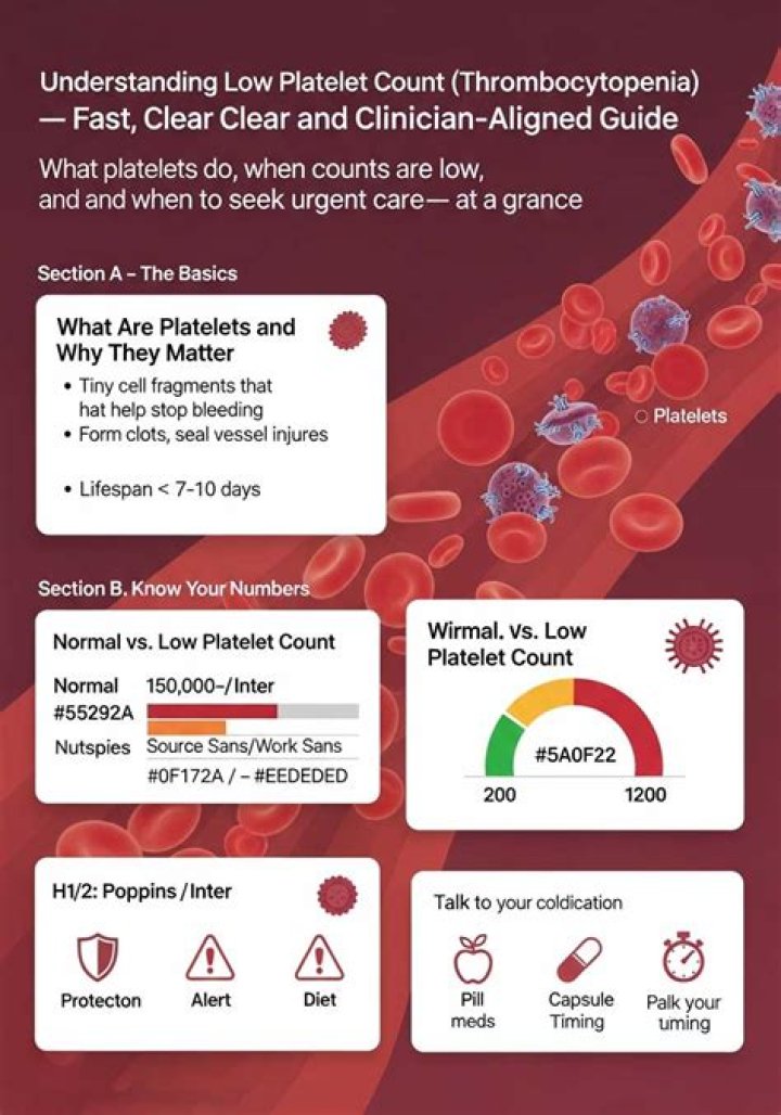 When platelets are low?